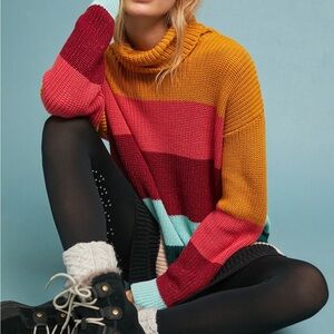 FARM Rio Multicolor Striped Long Sleeve Dress XS/S/M